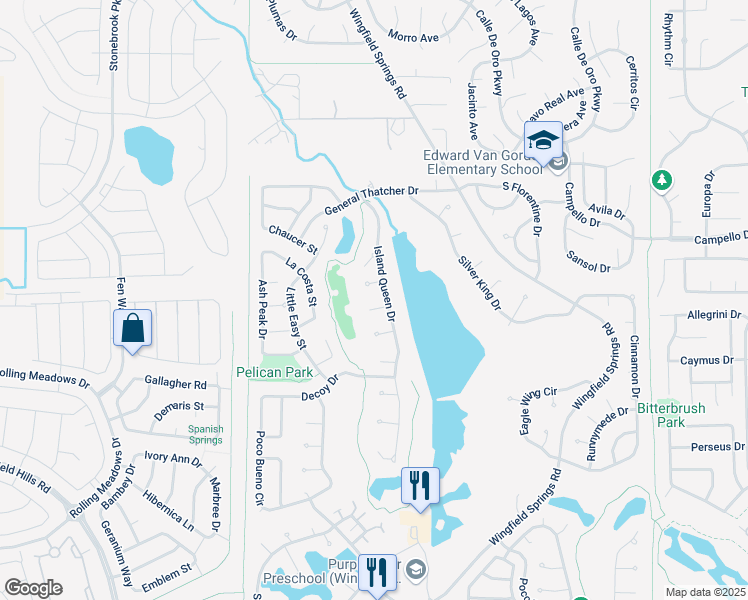 map of restaurants, bars, coffee shops, grocery stores, and more near 2860 Friar Rock Court in Sparks