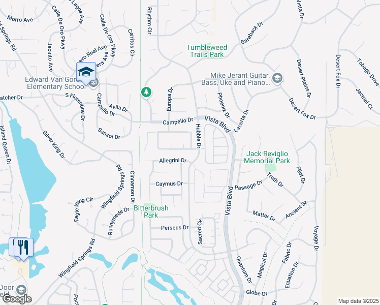 map of restaurants, bars, coffee shops, grocery stores, and more near 3875 Serenghetti Drive in Sparks