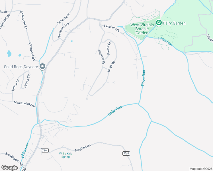 map of restaurants, bars, coffee shops, grocery stores, and more near 1269 Kings Road in Morgantown