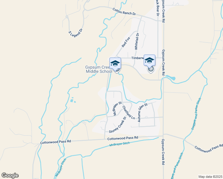 map of restaurants, bars, coffee shops, grocery stores, and more near 495 Chatfield Lane in Gypsum