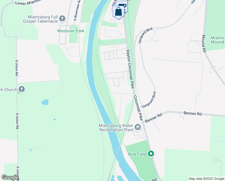 map of restaurants, bars, coffee shops, grocery stores, and more near 6381 Saxony Road in Miamisburg