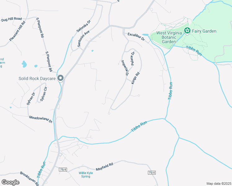 map of restaurants, bars, coffee shops, grocery stores, and more near 1624 Prince Road in Morgantown
