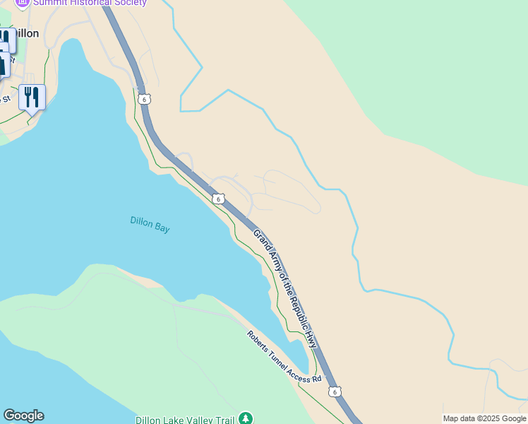 map of restaurants, bars, coffee shops, grocery stores, and more near 14 Ensign Drive in Dillon