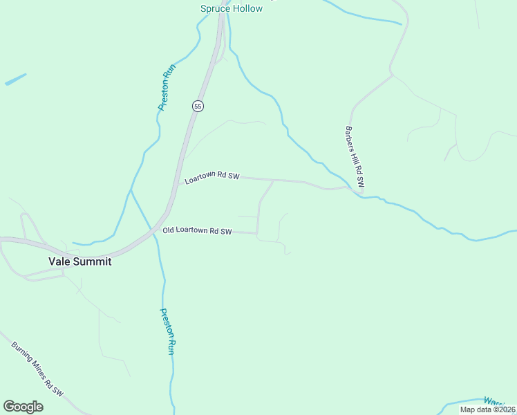 map of restaurants, bars, coffee shops, grocery stores, and more near 16729 Loartown Road Southwest in Frostburg