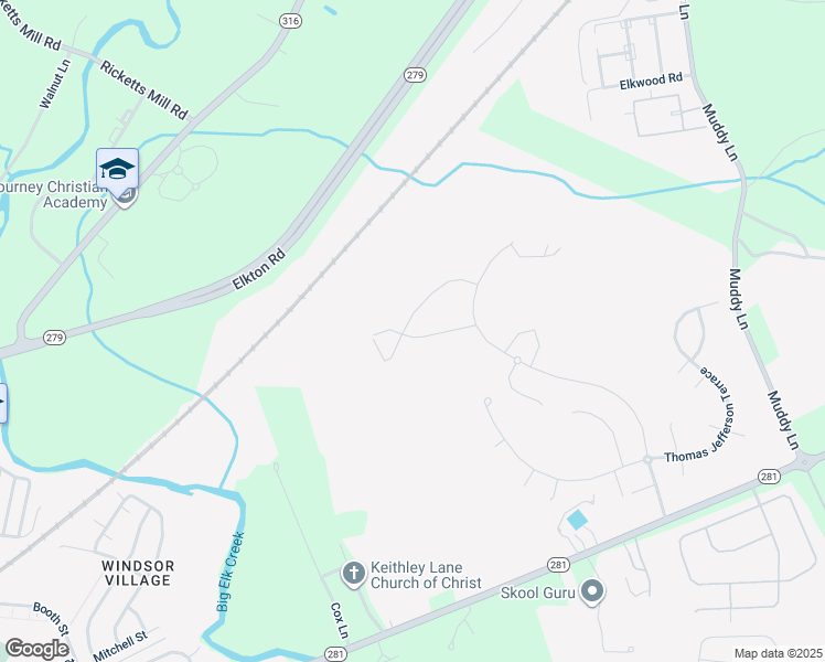 map of restaurants, bars, coffee shops, grocery stores, and more near 16 Henry Way in Elkton