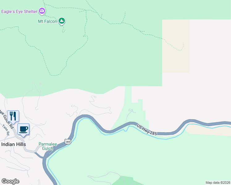 map of restaurants, bars, coffee shops, grocery stores, and more near 5405 US Highway 285 in Morrison