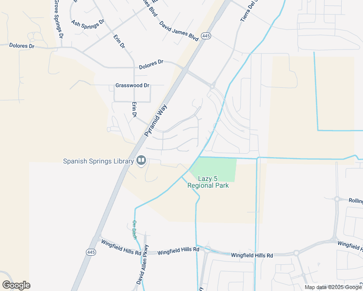 map of restaurants, bars, coffee shops, grocery stores, and more near 1225 Serena Springs Drive in Sparks