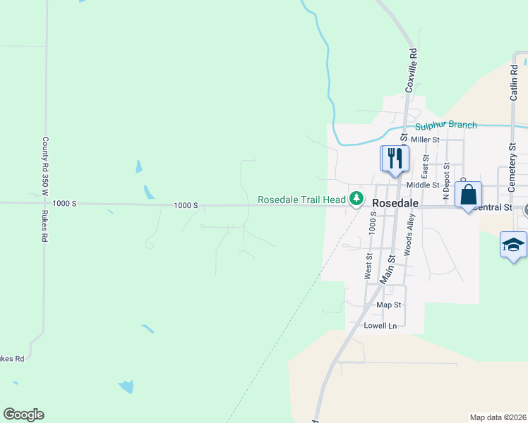 map of restaurants, bars, coffee shops, grocery stores, and more near 2763 West 1000 South in Rosedale