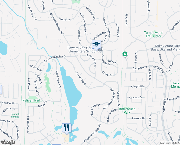 map of restaurants, bars, coffee shops, grocery stores, and more near 7255 Grand Island Drive in Sparks