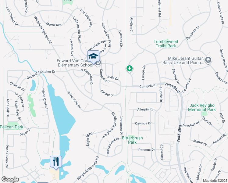 map of restaurants, bars, coffee shops, grocery stores, and more near 7361 Rota Court in Sparks