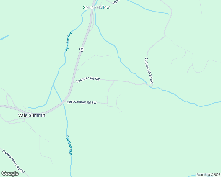 map of restaurants, bars, coffee shops, grocery stores, and more near 16729 Loartown Road Southwest in Frostburg