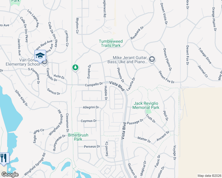 map of restaurants, bars, coffee shops, grocery stores, and more near 7300 Windswept Loop in Sparks