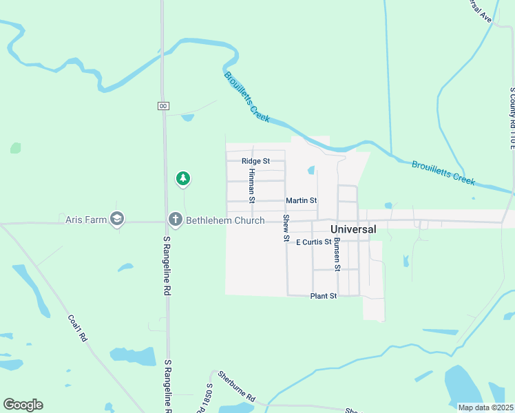 map of restaurants, bars, coffee shops, grocery stores, and more near Hinman Street in Clinton