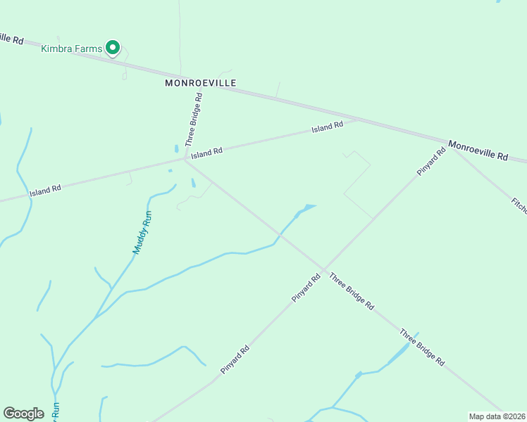 map of restaurants, bars, coffee shops, grocery stores, and more near 54 Three Bridge Road in Upper Pittsgrove