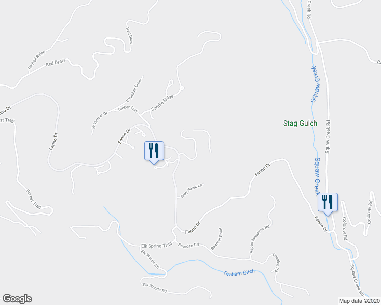 map of restaurants, bars, coffee shops, grocery stores, and more near 5 Stag Gulch Court in Edwards