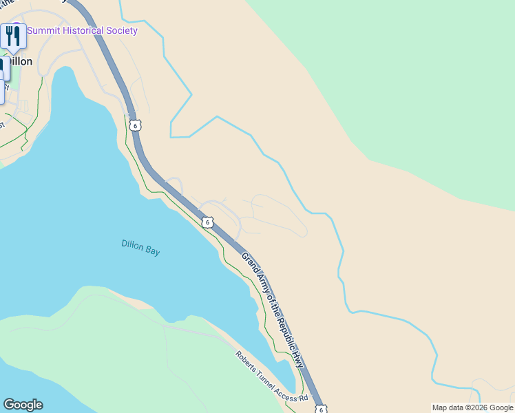 map of restaurants, bars, coffee shops, grocery stores, and more near 17 James Court in Dillon