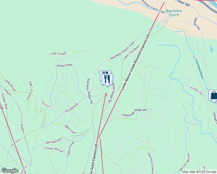 map of restaurants, bars, coffee shops, grocery stores, and more near 94 Daybreak Ridge Road in Avon