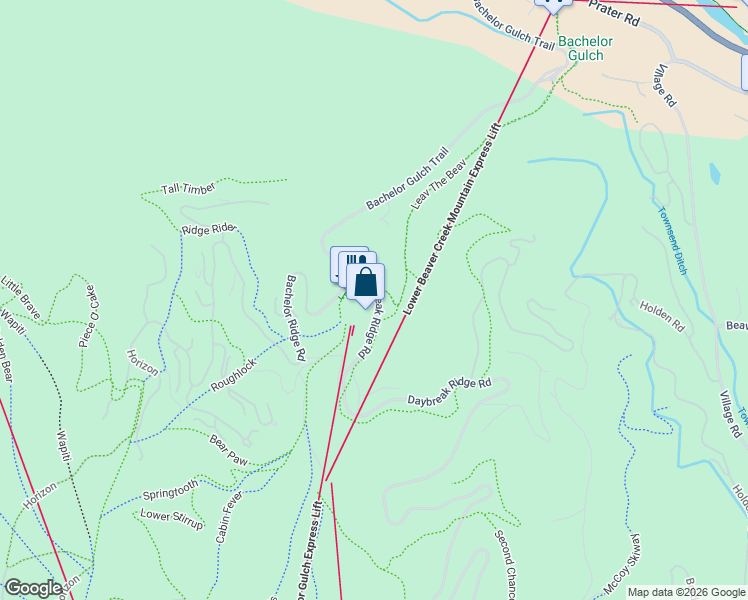map of restaurants, bars, coffee shops, grocery stores, and more near 2949-3459 Bachelor Gulch Trail in Eagle County