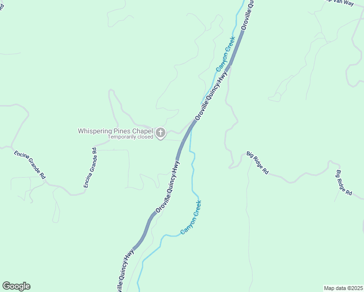 map of restaurants, bars, coffee shops, grocery stores, and more near 9408 Oroville Quincy Highway in Berry Creek