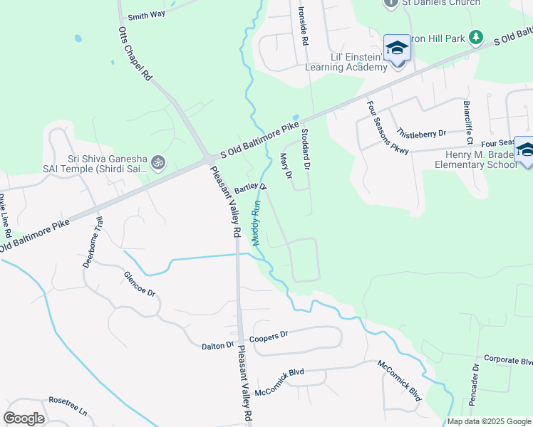 map of restaurants, bars, coffee shops, grocery stores, and more near 104 Bartley Drive in Newark