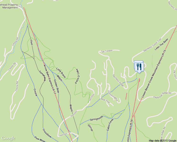 map of restaurants, bars, coffee shops, grocery stores, and more near 93 Peak View in Edwards