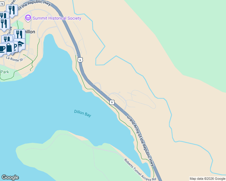 map of restaurants, bars, coffee shops, grocery stores, and more near 13 Corinthian Circle in Dillon