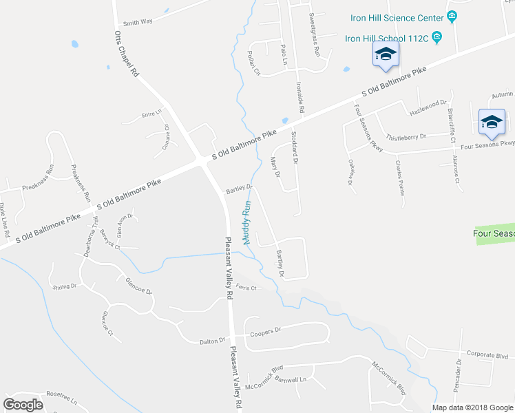map of restaurants, bars, coffee shops, grocery stores, and more near 104 Bartley Drive in Newark