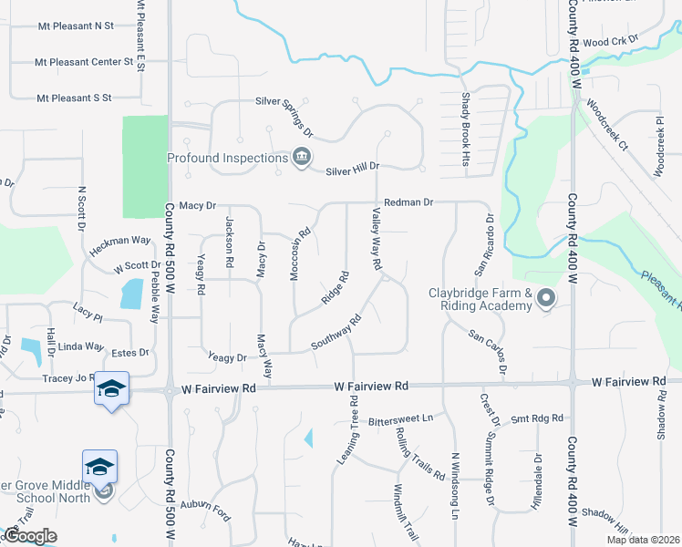 map of restaurants, bars, coffee shops, grocery stores, and more near 574 Ridge Road in Greenwood