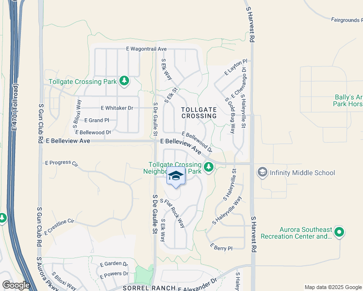 map of restaurants, bars, coffee shops, grocery stores, and more near in Aurora