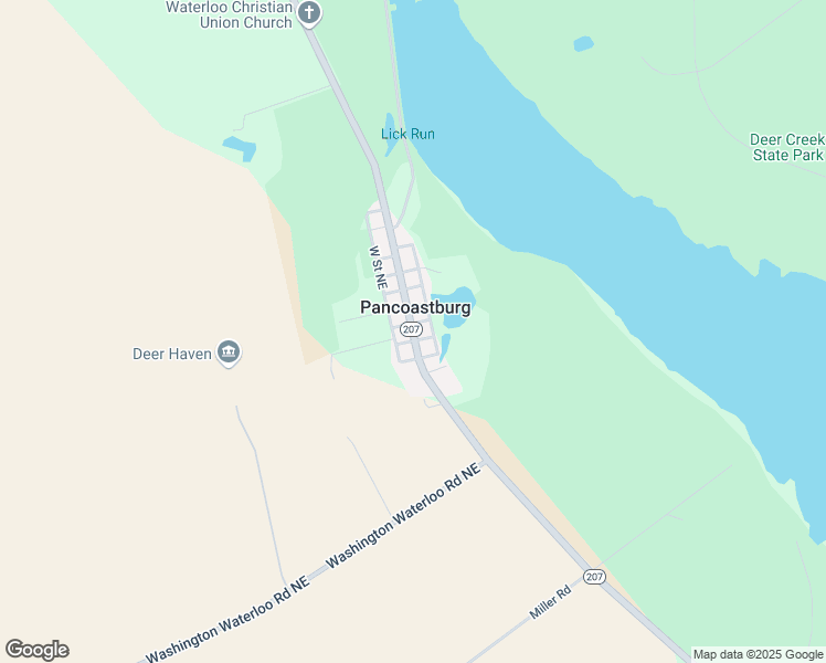map of restaurants, bars, coffee shops, grocery stores, and more near in Pancoastburg