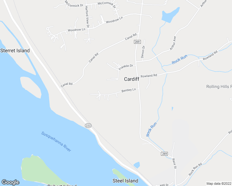 map of restaurants, bars, coffee shops, grocery stores, and more near 50 Bentley Lane in Port Deposit