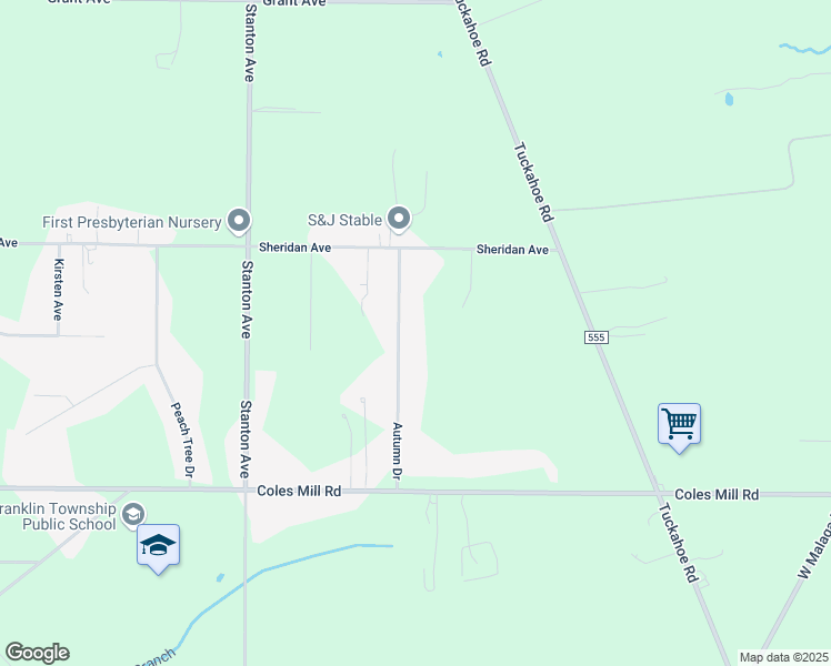 map of restaurants, bars, coffee shops, grocery stores, and more near 1642 Autumn Drive in Franklin