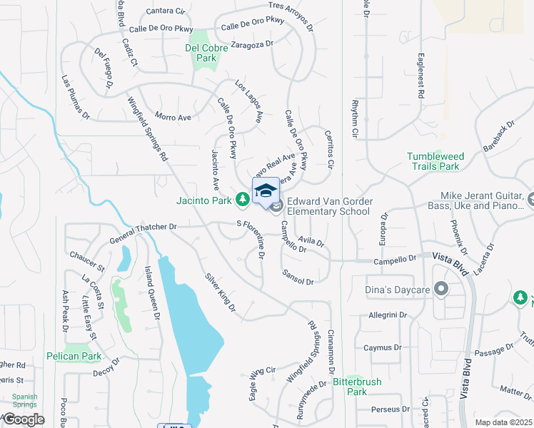 map of restaurants, bars, coffee shops, grocery stores, and more near 7650 Campello Drive in Sparks