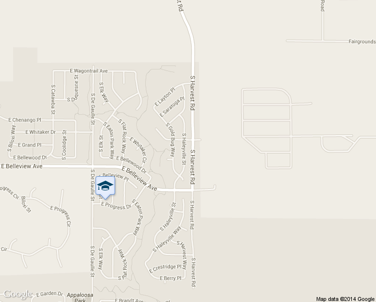 map of restaurants, bars, coffee shops, grocery stores, and more near 5016 South Haleyville Street in Aurora