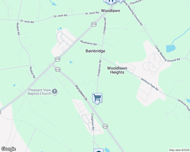 map of restaurants, bars, coffee shops, grocery stores, and more near 835 Craigtown Road in Port Deposit