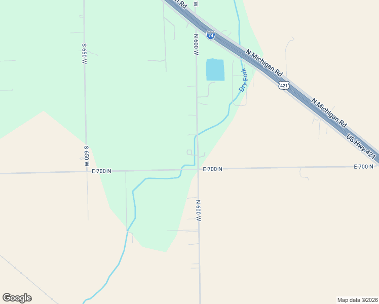 map of restaurants, bars, coffee shops, grocery stores, and more near 7040 North 600 West in Fairland