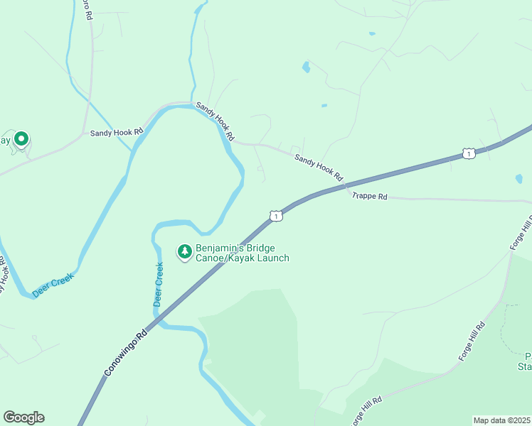 map of restaurants, bars, coffee shops, grocery stores, and more near 3106 Conowingo Road in Street