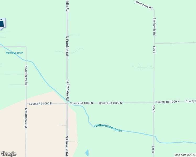 map of restaurants, bars, coffee shops, grocery stores, and more near 4900 County Road 1000 North in Greenwood
