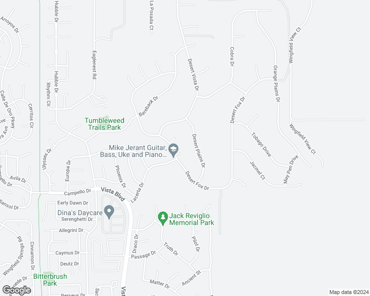map of restaurants, bars, coffee shops, grocery stores, and more near 4290 Desert Rain Court in Sparks