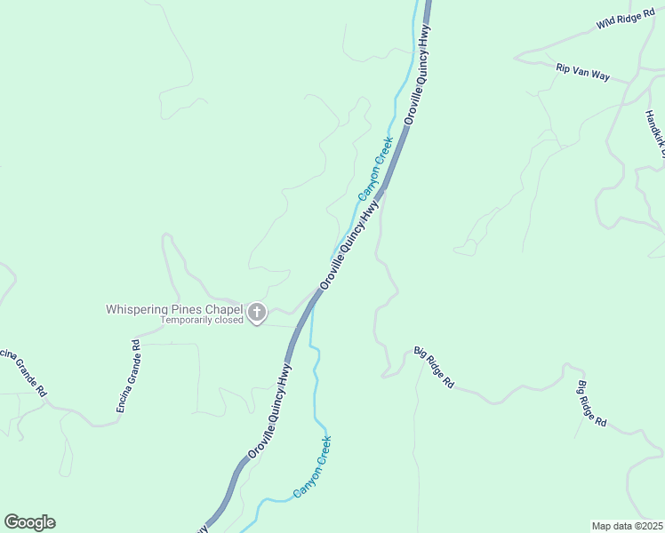 map of restaurants, bars, coffee shops, grocery stores, and more near 0 Encina Grande Road in Berry Creek