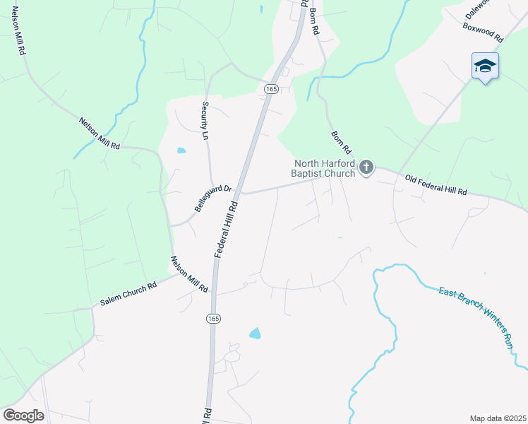 map of restaurants, bars, coffee shops, grocery stores, and more near 3940 Grimm Road in Jarrettsville