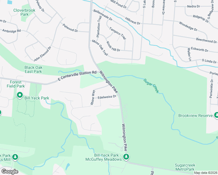 map of restaurants, bars, coffee shops, grocery stores, and more near 7555 Wilmington Pike in Greene County