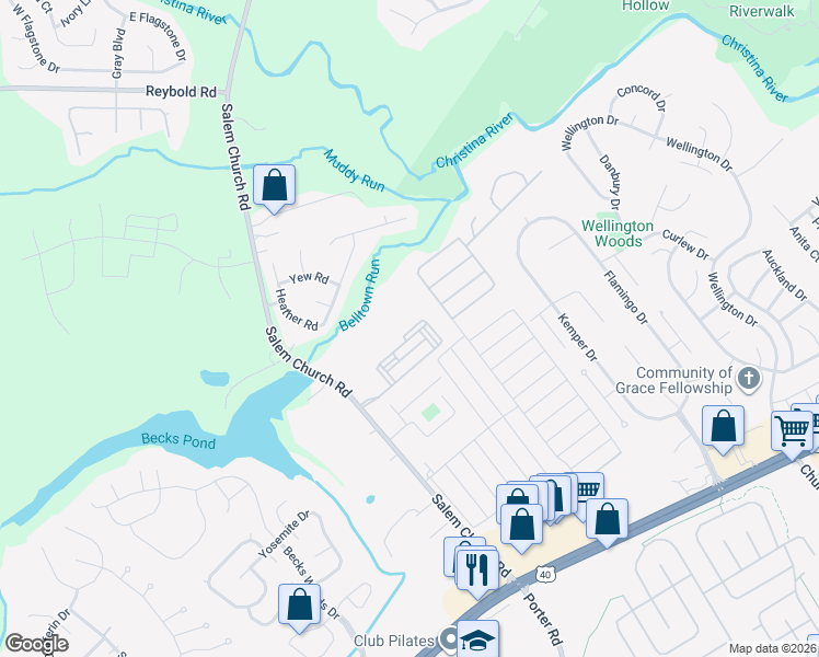 map of restaurants, bars, coffee shops, grocery stores, and more near 200 McFarland Drive in Newark