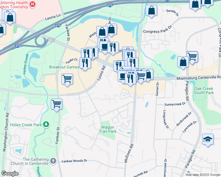 map of restaurants, bars, coffee shops, grocery stores, and more near 1040 Cambridge Station Road in Montgomery County