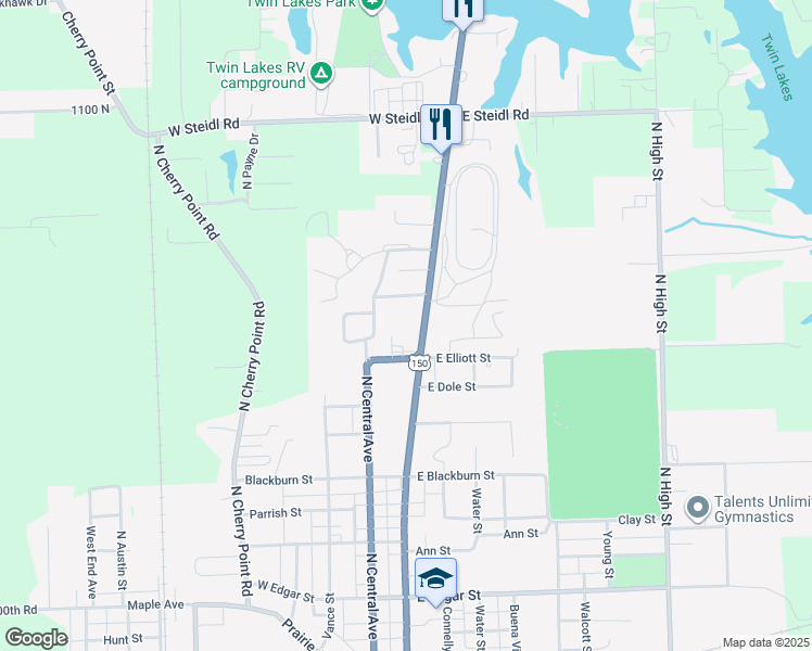 map of restaurants, bars, coffee shops, grocery stores, and more near 1031 North Main Street in Paris