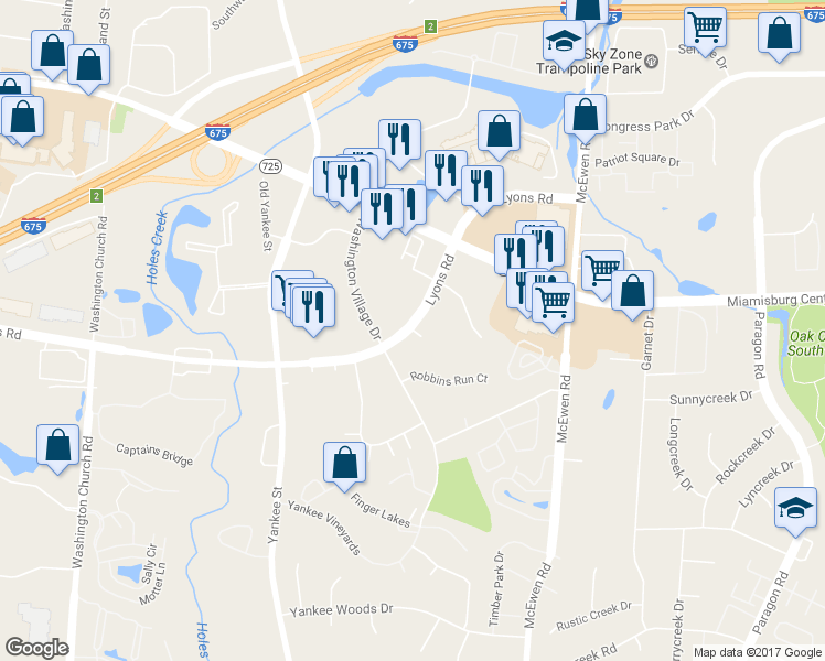 map of restaurants, bars, coffee shops, grocery stores, and more near 1078 Greta Lane in Montgomery County