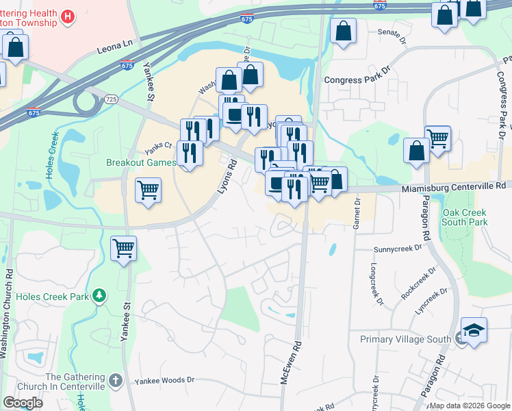 map of restaurants, bars, coffee shops, grocery stores, and more near 1015 Cambridge Station Road in Montgomery County