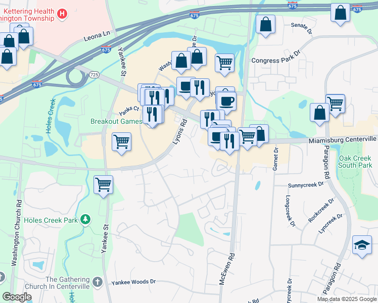 map of restaurants, bars, coffee shops, grocery stores, and more near 1064 Cambridge Station Road in Montgomery County