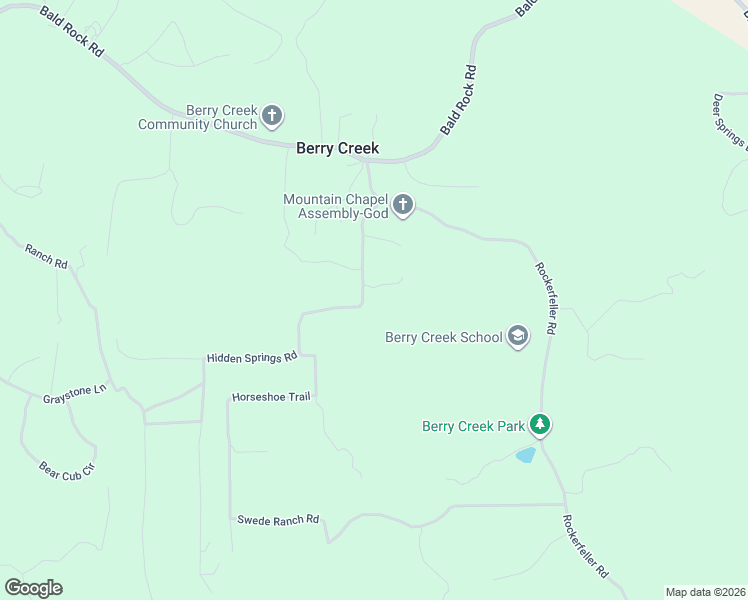 map of restaurants, bars, coffee shops, grocery stores, and more near 99 Hidden Springs Road in Berry Creek