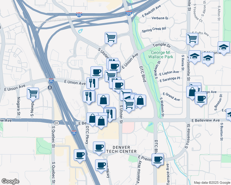 map of restaurants, bars, coffee shops, grocery stores, and more near in 